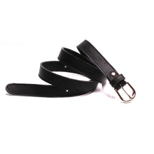 Charger l'image dans la galerie, Ceinture noire femme luxe fine Cuir Souple sur mesure fabrication artisanale.