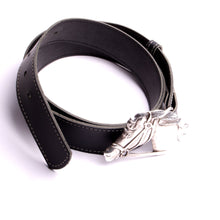 Charger l'image dans la galerie, Ceinture équitation Cuir accessoire équestre personnalisé création fabrication artisanale Made in France.