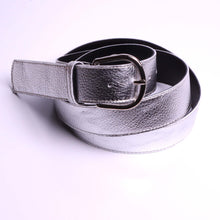 Charger l'image dans la galerie, Ceinture cuir métallisé Ceinture cuir naturel