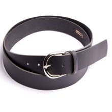 Charger l'image dans la galerie, Ceinture Cuir Noir Maroquinerie Artisanal