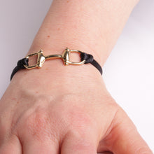 Charger l'image dans la galerie, bracelet mors a cheval noir
