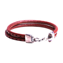 Charger l'image dans la galerie, Bracelet cuir ciselet marron
