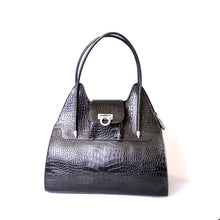 Charger l'image dans la galerie, Sac artisanal cuir noir By Mode France