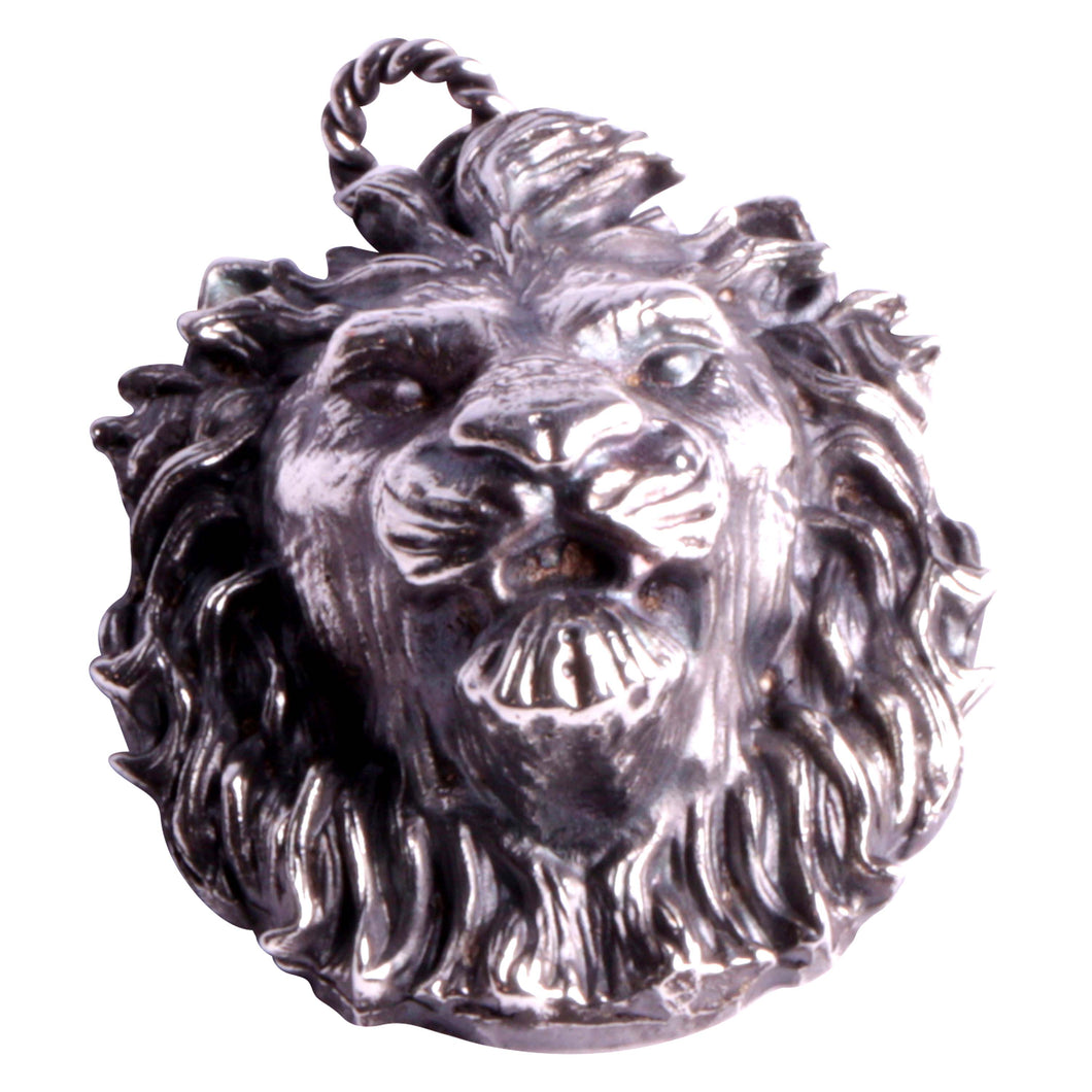 Collier argent tête de lion