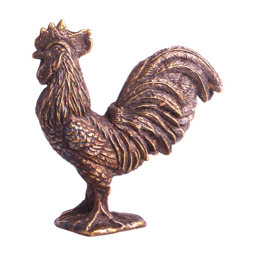 coq miniature figurine métal